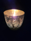 Preview: Glaswindlicht Vitreous mit Hirschkopf, weiss-gold