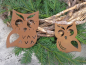 Preview: Edelrost Christbaumschmuck Eule, 3 Größen