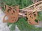 Preview: Christbaumschmuck Eule aus Edelrost