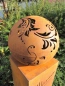 Preview: Edelrost Kugel Barock 40 cm
