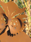 Preview: Edelrost Eule mit 3D Optik