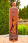 Preview: Edelrost Feuersäule Gasflasche Würfel