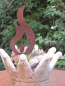 Preview: Edelrost Flamme mit 2 Zacken