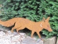 Preview: Edelrost Fuchs auf Querstange