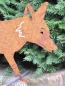 Preview: Edelrost Fuchs auf Querstange