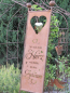 Preview: Edelrost Gartenschild Herz-Zuhause