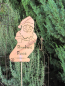 Preview: Gartenstab Nikolaus mit Schild Frohes Fest