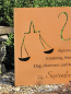 Preview: Edelrost Sternzeichen Gedichttafel Waage