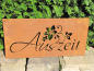Preview: Edelrost Gedichttafel oder Spruchschild Auszeit