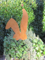 Preview: Edelrost Hasenohren zum Stecken 26 cm