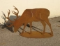 Preview: Edelrost Hirsch fressend auf Platte