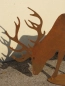 Preview: Edelrost Hirsch fressend auf Platte