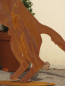 Preview: Edelrost Hund Basti neugierig