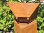 Preview: Edelrost Pflanzschale quadratisch 45 cm