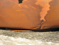 Preview: Edelrost Schale Riss flach auf Platte