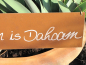 Preview: Edelrost Schild mit Enzian Dahoam is Dahoam