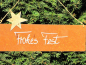 Preview: Edelrost Schild mit Stern Frohes Fest