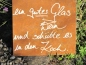 Preview: Edelrost Schild mit Weinflasche und Glas guter Wein