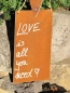 Preview: Edelrost Schild mit Herz LOVE