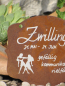 Preview: Edelrost Sternzeichen Gedichttafel Zwilling klein