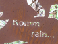 Preview: Edelrost Aufsteller Hexe komm rein klein
