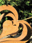 Preview: Windspiel Herz zum Drehen aus Edelrost