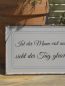 Preview: Shabby Chic Metallspruchschild "Mann aus dem Haus"