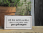 Preview: Shabby Chic Metallspruchschild "Perfekt"