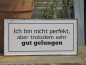 Preview: Shabby Chic Metallspruchschild "Perfekt"