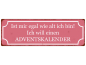 Preview: Shabby Chic Metallspruchschild Adventskalender Alter
