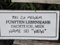 Preview: Shabby Chic Metallspruchschild fünftes Lebensjahr