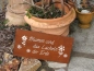 Preview: Shabby Chic Metallspruchschild lächeln der Erde