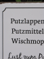 Preview: Shabby Chic Metallspruchschild "Lust zum Putzen"