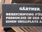 Preview: Shabby Chic Metallspruchschild "Gärtner"