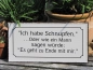 Preview: Shabby Chic Metallspruchschild Schnupfen