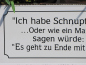 Preview: Shabby Chic Metallspruchschild "Schnupfen"