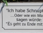 Preview: Shabby Chic Metallspruchschild Schnupfen