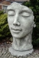 Preview: Skulptur Gesicht Frau aus Steinguss, 115 cm Preview: Skulptur Gesicht Frau aus Steinguss, 115 cm