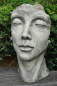 Preview: Skulptur Gesicht Frau aus Steinguss, 50 cm