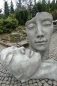 Preview: Skulptur Gesicht Mann aus Steinguss, 115 cm
