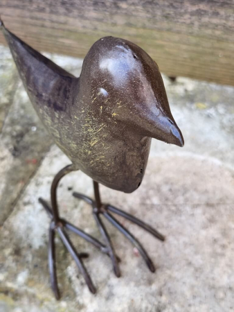 3er Set Vögel, dunkelbraun lackiert