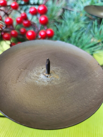 Preview: Kerzenhalter Adventskranz Korb Nadal, dunkelbraun