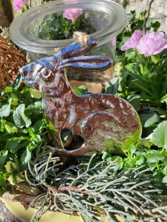 Aluhänger Hase Amore, silber