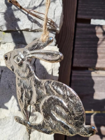 Aluhänger Hase Amore, silber