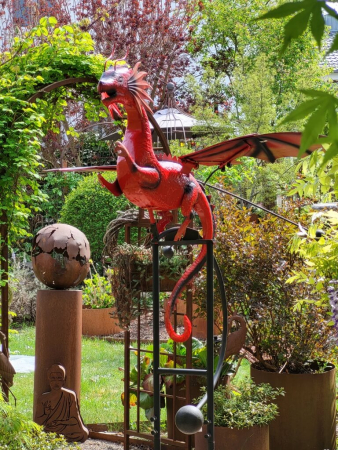 XXL Drache rot, wippend