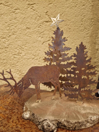 Baumscheibe Wald Hirsch