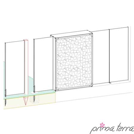Preview: Edelrost Sichtschutzwand Gräser Prima Terra