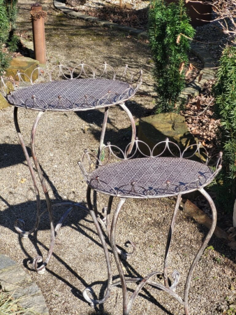 Beistelltisch Clevia, oval, grau-braun