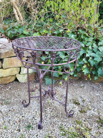 Preview: Beistelltisch Monastir, schwarz-braun aus Metall