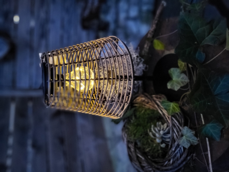 Preview: Boho Solar Tischlampe Hira